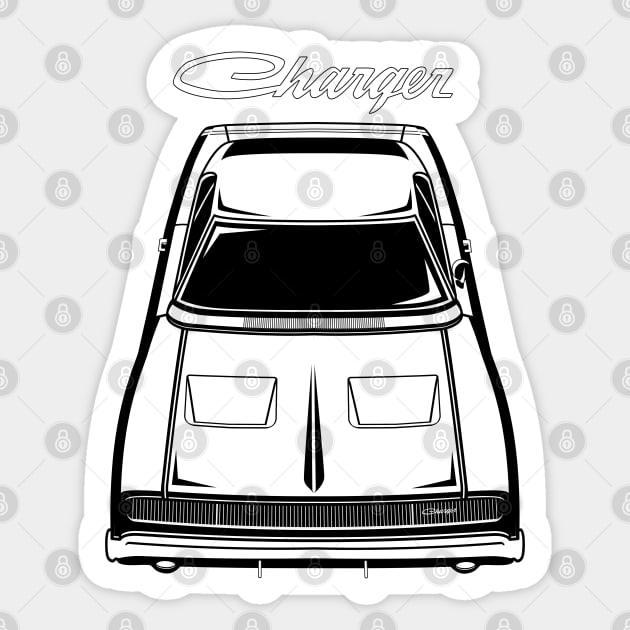 Dodge Charger 1968 Sticker by V8social